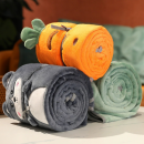 Storable flannel nap blanket