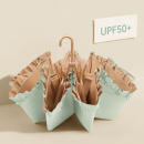 Lace three - fold hooked - handle folding umbrella