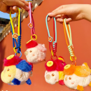 Small Fish Blowing Bubbles Plush Keychain Pendant