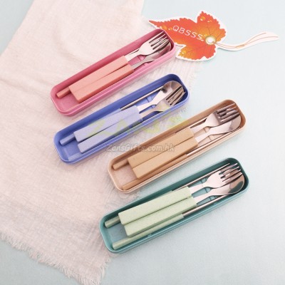 Wheat Straw Stainless Steel Tableware