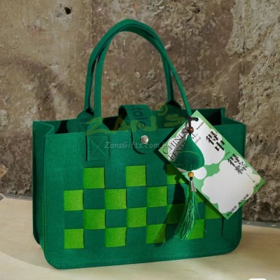 Checkered Felt ToteBag