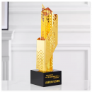 Hollowed-Out Irregular Metal Trophy