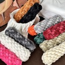 Knitted Long Twisted Braid Throw Pillow Knitted Long Twisted Braid Throw Pillow