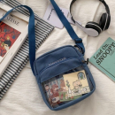 Transparent crossbody badge pain bag storage bag