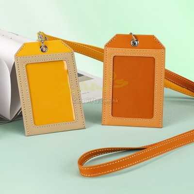 PU頸繩拼色證件套 PU頸繩拼色證件套