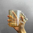 泡泡手把玻璃杯