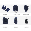 U型充氣 H連帽護頸枕