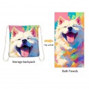 Folding 2-in-1 Beach Towel Organizer Backpack Folding 2-in-1 Beach Towel Organizer Backpack