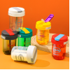 Plastic straw sports water bottle