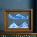 Solid Wood Rotating Sand Painting Decompression Ornament