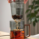 High borosilicate glass water cup with tea separation function for making tea