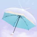 五摺彩膠晴雨傘