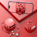 Retractable storage stand three-in-one data cable