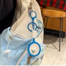 Badminton racket keychain pendant