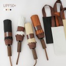 手提式撞色彩胶自动伞