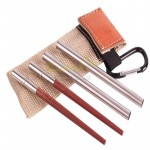 Camping Folding Chopsticks Leather Case