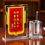 水晶錦旗桌面擺件