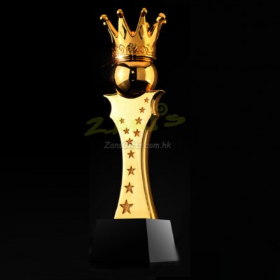 Creative Crown Resin Crystal Trophy