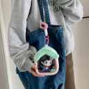 毛絨小房子透明娃包收納包