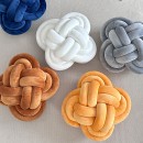 兩股編織絨面中國結抱枕 兩股編織絨面中國結抱枕