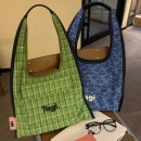 大容量多色格紋單肩手拎斜挎袋 大容量多色格紋單肩手拎斜挎袋