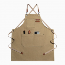 Cross tied denim apron