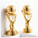 Metal Basketball Trophy