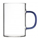 Glass Mug with Colored Handle