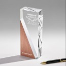 Solid Wood Crystal Trophy