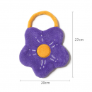 珊瑚絨刺繡花朵造型毛巾