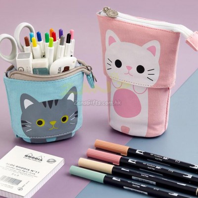 Pull Down Retractable Canvas Pencil Case