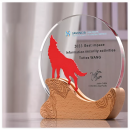 Creative Solid Wood Crystal Trophy