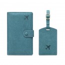 PU Luggage Tag and Passport Case Gift Set