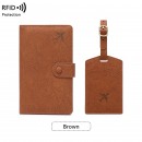 PU Luggage Tag and Passport Case Gift Set