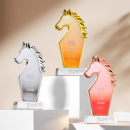 马年金属水晶奖杯