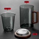 High borosilicate glass water cup with tea separation function for making tea