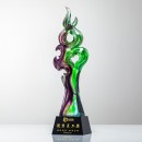 Green Purple Colorful Crystal Trophy
