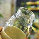 400ML Wheat Straw Portable Glass Cup