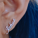 Customized text earrings and studs