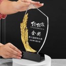 Gold, Silver, Bronze Crystal Trophy
