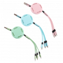 Silicone Three In One Telescopic Charging Line