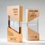 Wooden Crystal Trophy