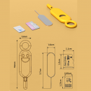 Anti-loss SIM card ejector sleeve