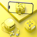 Retractable storage stand three-in-one data cable
