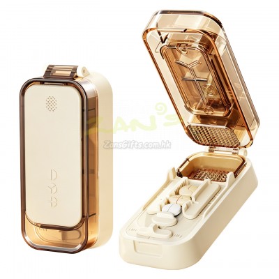 1-into-2, 3 & 4 Compartment Pill Cutter, Grinder and Pill Box 1-into-2, 3 & 4 Compartment Pill Cutter, Grinder and Pill Box