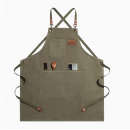 Cross tied denim apron