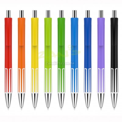 彩色杆半条纹广告笔