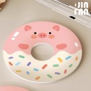 甜甜圈圓形矽藻泥杯墊