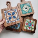 陶瓷實木杯墊隔熱墊