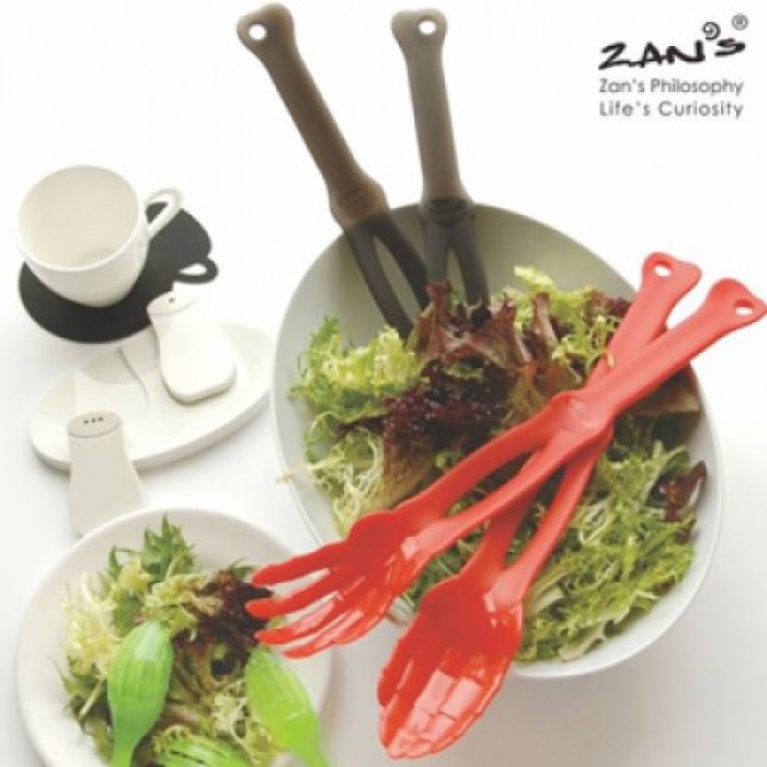 骨頭餐具套裝和骨頭沙拉套裝